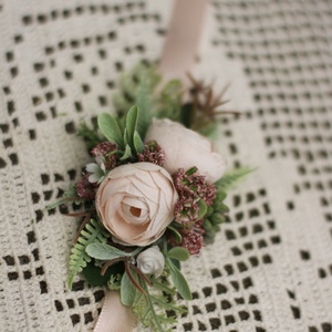 Kardísz, selyemvirágos kardísz - esküvő - ékszer - karkötő & csuklódísz - Meska.hu