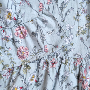 Vintage stílusú pamut kötény - virágos, indás - otthon & életmód - konyhafelszerelés, tálalás - konyhai textil - kötény - Meska.hu