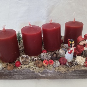 Adventi asztali dísz - karácsony - adventi díszek - adventi koszorú - Meska.hu
