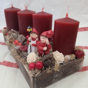 Adventi asztali dísz - karácsony - adventi díszek - adventi koszorú - Meska.hu