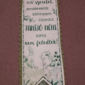 Filc könyvjelző , Könyv & Zene, Könyvjelző, Varrás, MESKA