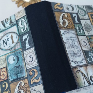 Vintage Numbers, egyedi napló, Otthon & Életmód, Papír, írószer, Jegyzetfüzet & Napló, Könyvkötés, MESKA