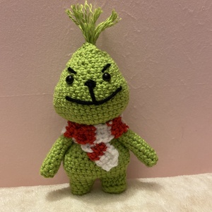 Mini horgolt Grincs - karácsony - karácsonyi lakásdekoráció - karácsonyi manók, figurák - Meska.hu