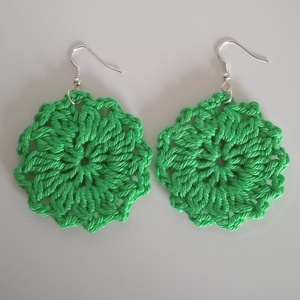 Horgolt fülbevaló - napkerék - Meska.hu