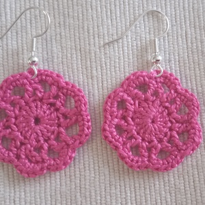 Horgolt mini fülbevaló - ékszer - fülbevaló - lógós kerek fülbevaló - Meska.hu Horgolt mini fülbevaló - ékszer - fülbevaló - lógós kerek fülbevaló - Meska.hu