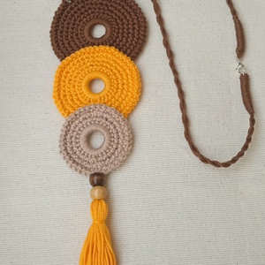 Horgolt nyaklánc, Ékszer, Nyaklánc, Hosszú nyaklánc, Horgolás, MESKA