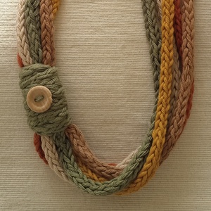 Horgolt nyaklánc - ékszer - nyaklánc - medál nélküli nyaklánc - Meska.hu
