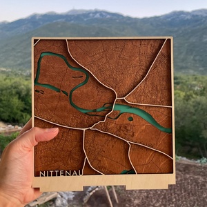 Lézervágott térkép a városodról - otthon & életmód - dekoráció - kép & falikép - 3d képek - Meska.hu