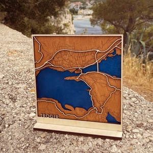 Lézervágott térkép a városodról - otthon & életmód - dekoráció - kép & falikép - 3d képek - Meska.hu