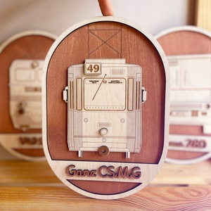 GANZ CSMG villamos lézervágott falikép - retro járművek, Otthon & Életmód, Dekoráció, Kép & Falikép, 3d képek, Famegmunkálás, Gravírozás, pirográfia, MESKA