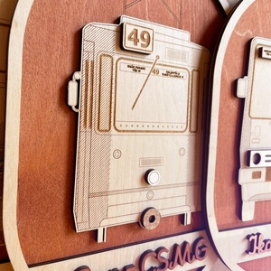 GANZ CSMG villamos lézervágott falikép - retro járművek - otthon & életmód - dekoráció - kép & falikép - 3d képek - Meska.hu