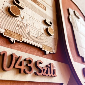 V43 Szili mozdony lézervágott falikép - retro járművek - otthon & életmód - dekoráció - kép & falikép - 3d képek - Meska.hu