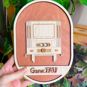 Kisföldalatti M1 metró - GANZ FAV lézervágott falikép - retro járművek, Otthon & Életmód, Dekoráció, Kép & Falikép, 3d képek, Famegmunkálás, Gravírozás, pirográfia, MESKA