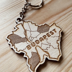 Budapest fa kulcstartó - táska & tok - kulcstartó & táskadísz - kulcstartó - Meska.hu