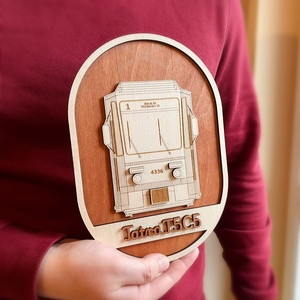 Tatra T5C5 villamos lézervágott falikép - retro járművek, Otthon & Életmód, Dekoráció, Kép & Falikép, 3d képek, Famegmunkálás, Gravírozás, pirográfia, MESKA