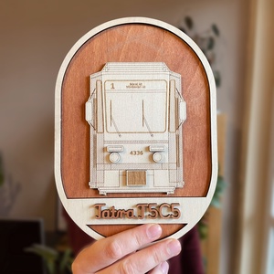 Tatra T5C5 villamos lézervágott falikép - retro járművek - otthon & életmód - dekoráció - kép & falikép - 3d képek - Meska.hu