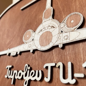 Tupoljev TU-154 repülő lézervágott falikép - retro járművek - otthon & életmód - dekoráció - kép & falikép - 3d képek - Meska.hu
