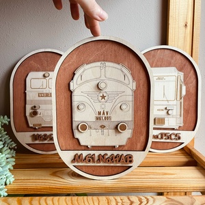 M61 NoHAB mozdony lézervágott falikép - retro járművek - otthon & életmód - dekoráció - kép & falikép - 3d képek - Meska.hu