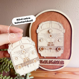 M61 NoHAB mozdony lézervágott falikép - retro járművek - otthon & életmód - dekoráció - kép & falikép - 3d képek - Meska.hu