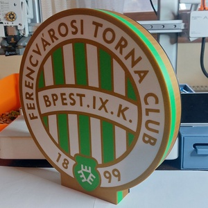 FTC, Fradi, Ferencváros világító hangulatlámpa. Lightbox - otthon & életmód - dekoráció - asztal és polc dekoráció - asztaldísz - Meska.hu
