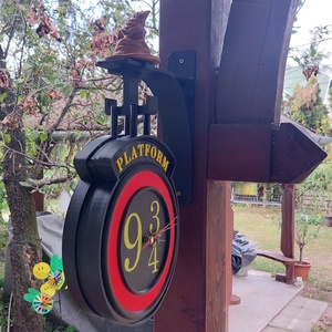 Harry Potter vasútállomás platform óra  dupla - otthon & életmód - dekoráció - fali és függő dekoráció - falra akasztható dekor - Meska.hu