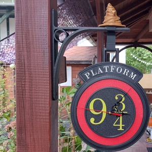 Harry Potter vasútállomás platform óra  dupla - otthon & életmód - dekoráció - fali és függő dekoráció - falra akasztható dekor - Meska.hu