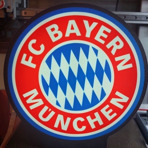 Bayern München világító hangulatlámpa. Lightbox - Meska.hu