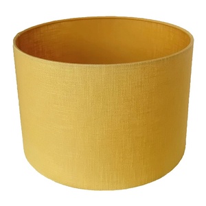 Mustársárga lenvászon lámpaernyő, 30 cm - otthon & életmód - lámpa - asztali lámpa - Meska.hu
