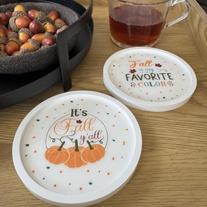 Őszi akril poháralátét szett � Fall Is My Favorite Color - otthon & életmód - dekoráció - dísztárgy - Meska.hu