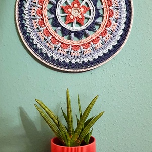 Mandala, téli színekben - otthon & lakás - dekoráció - fali és függő dekoráció - falra akasztható dekor - Meska.hu