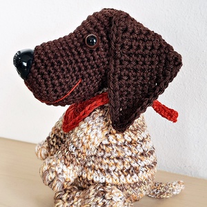 Horgolt francia vizsla - játék & sport - plüssállat & játékfigura - kutya - Meska.hu
