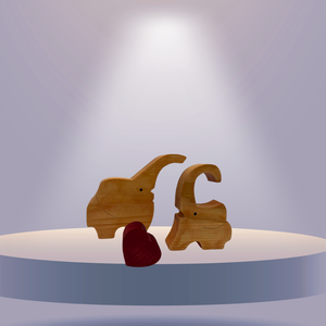 Névre szóló Összebújó elefántok puzzle dísz - otthon & életmód - dekoráció - asztal és polc dekoráció - asztaldísz - Meska.hu