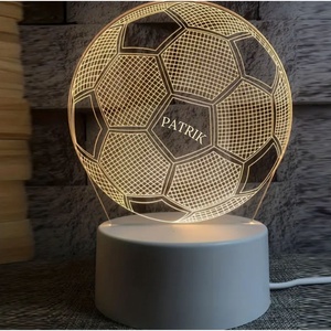 Egyedi feliratos 3D, LED focilabda hangulatlámpa - otthon & életmód - babaszoba, gyerekszoba - babaszoba, gyerekszoba - Meska.hu