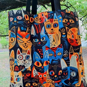 Válltáska, shopper táska, szatyor, Táska & Tok, Bevásárlás & Shopper táska, Shopper, textiltáska, szatyor, Varrás, MESKA