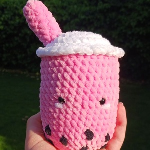 Horgolt Bubble tea figura - játék & sport - plüssállat & játékfigura - más figura - Meska.hu