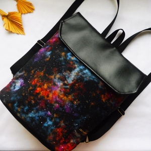 Galaxy mintás első csatos hátizsák, Táska & Tok, Hátizsák, Hátizsák, Varrás, Meska