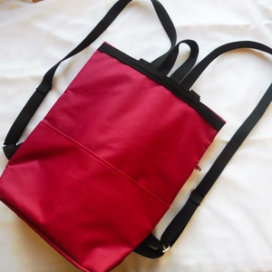 Bordó erdő mintás nagy roll up hátizsák - táska & tok - hátizsák - roll top hátizsák - Meska.hu