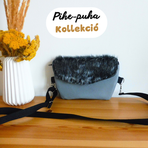 Szürke szőrmés övtáska - Meska.hu