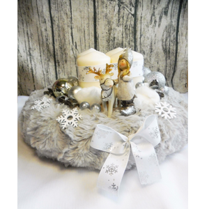 Adventi koszorú rénszarvassal - karácsony - adventi díszek - adventi koszorú - Meska.hu