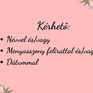 Menyasszonyi köntös arany felirattal - esküvő - kiegészítők - esküvői köntös - Meska.hu
