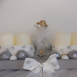 Angyalkás adventi koszorú - karácsony - adventi díszek - adventi koszorú - Meska.hu