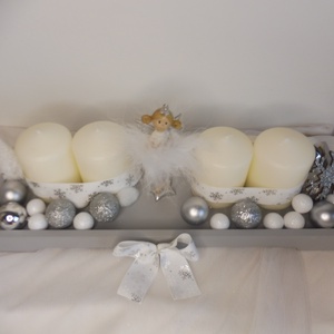 Angyalkás adventi koszorú - karácsony - adventi díszek - adventi koszorú - Meska.hu