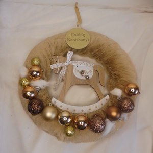 Adventi hintalovas ajtókopogtató - karácsony - adventi díszek - adventi ajtódísz - Meska.hu