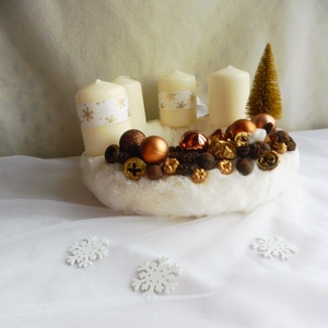 Adventi szett, adventi koszorú és ajtókopogtató - karácsony - adventi díszek - adventi koszorú - Meska.hu