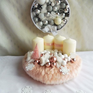 Adventi szett, adventi koszorú és adventi ajtókopogtató, Karácsony, Adventi díszek, Adventi koszorú, , MESKA