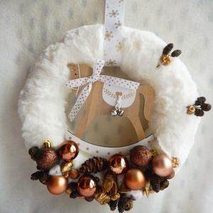 Hintalovas ajtókopogtató, Karácsony, Adventi díszek, Adventi ajtódísz, , MESKA