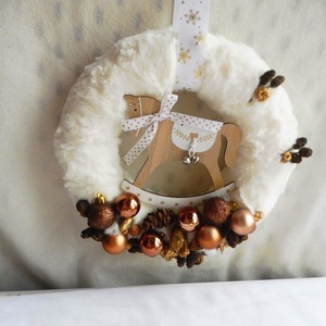 Hintalovas ajtókopogtató - karácsony - adventi díszek - adventi ajtódísz - Meska.hu