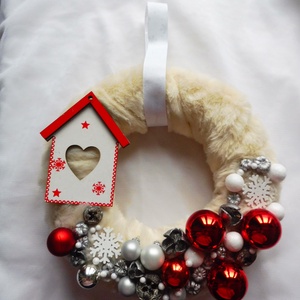 Piros és fehér házas ajtókopogtató - Meska.hu