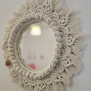 Tükör makramé kerettel - Meska.hu