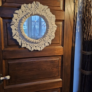 Tükör makramé kerettel - otthon & életmód - dekoráció - tükör - Meska.hu